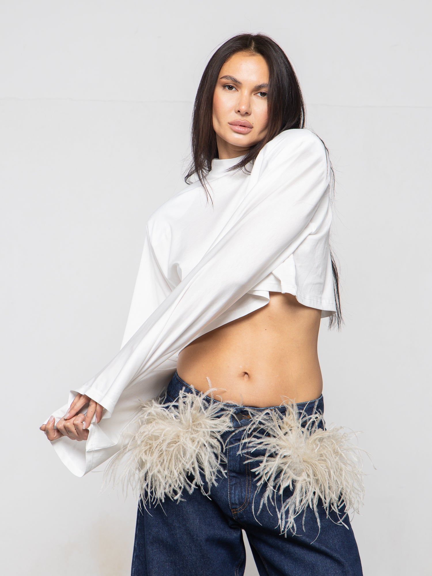 Maglia mini sospiro white