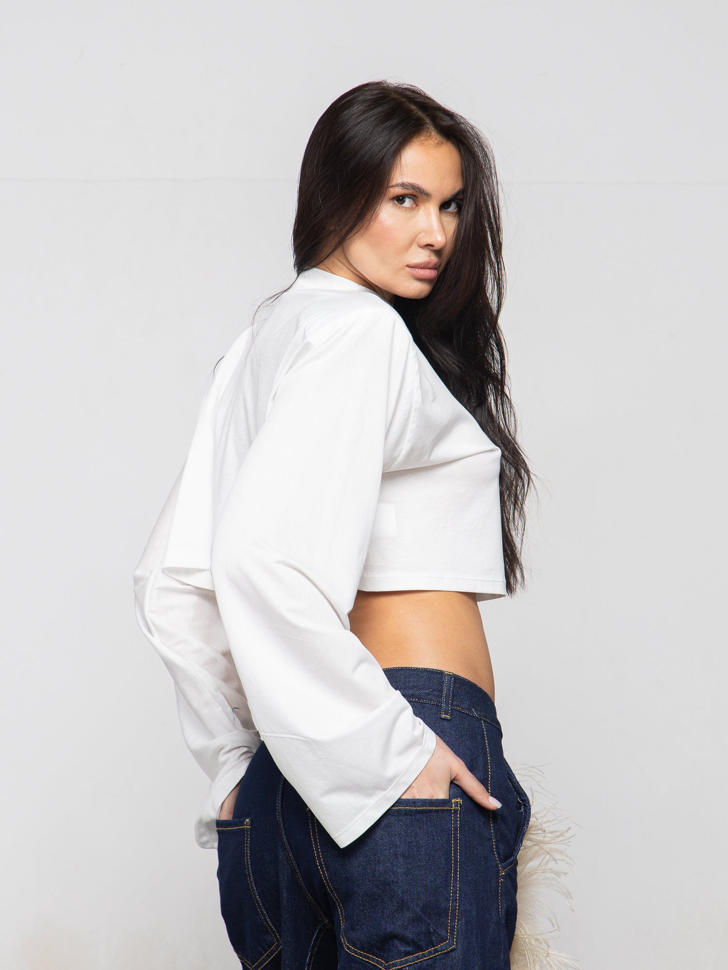 Maglia mini sospiro white